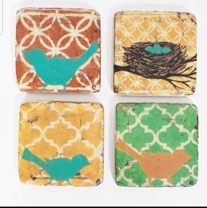 little e studio Handcrafted Set of 4 Distressed Tr